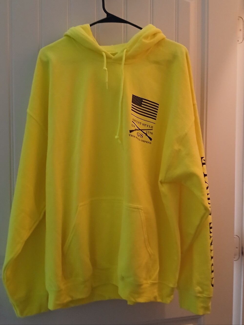 Men's Neon Yellow Graphic Hoodie Sweater